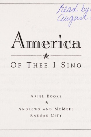 Cover of America, of Thee I Sing