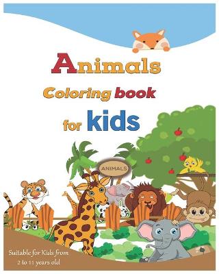 Book cover for Animals coloring book for kids