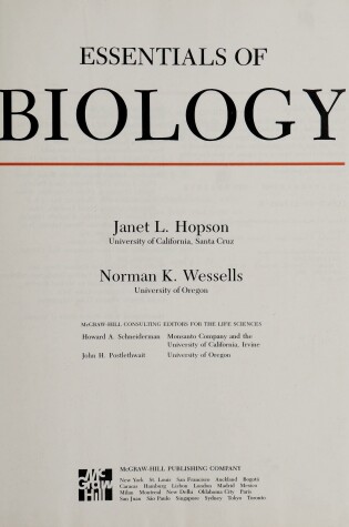 Cover of Essentials of Biology