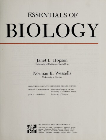 Book cover for Essentials of Biology