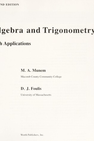 Cover of Algebra & Trig 2/E