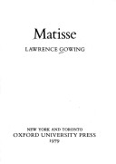 Cover of Matisse