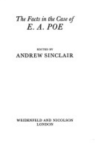 Cover of Facts in the Case of E.A.Poe