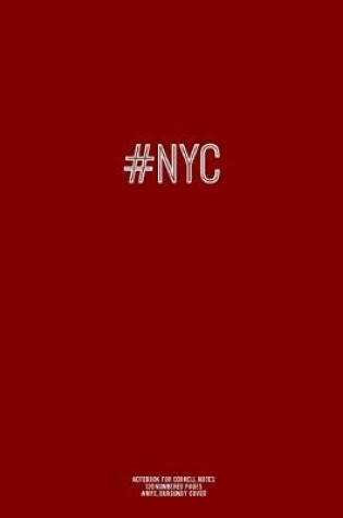 Cover of Notebook for Cornell Notes, 120 Numbered Pages, #NYC, Burgundy Cover