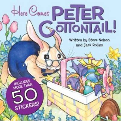 Book cover for Here Comes Peter Cottontail! Sticker Book