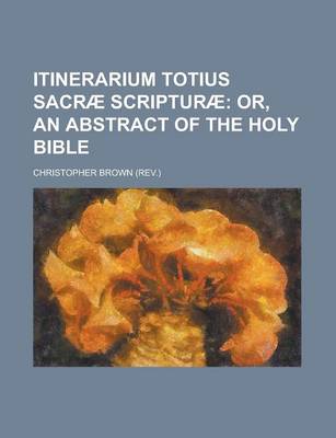 Book cover for Itinerarium Totius Sacrae Scripturae