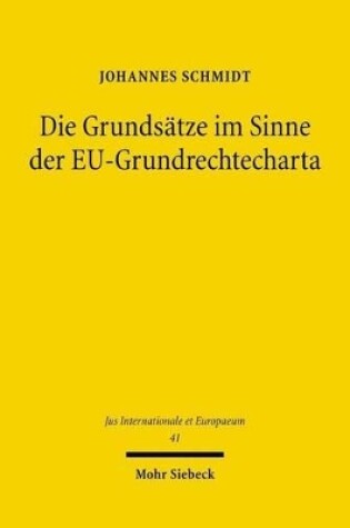 Cover of Die Grundsatze Im Sinne Der Eu-Grundrechtecharta