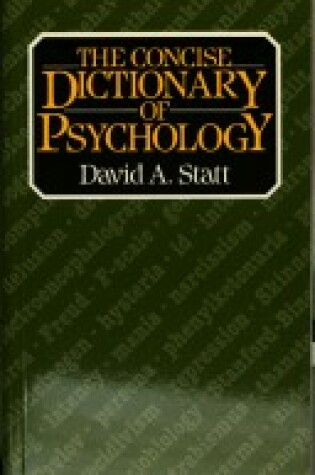 Cover of The Concise Dictionary of Psychology