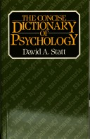 Cover of The Concise Dictionary of Psychology