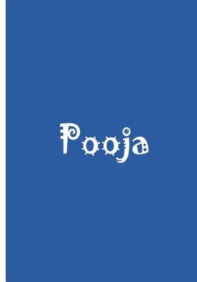 Book cover for Pooja - Blue Personalized Notebook / Journal / Blank Lined Pages / Soft Matte