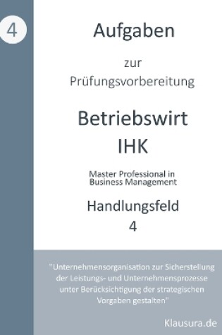Cover of Aufgaben zur Pr�fungsvorbereitung gepr�fte Betriebswirte IHK