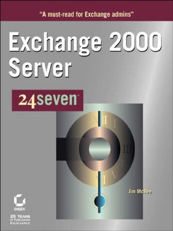 Book cover for Exchange 2000 Server 24seven