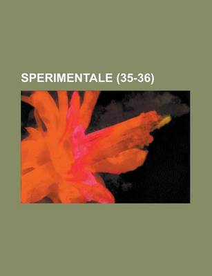 Book cover for Sperimentale (35-36)