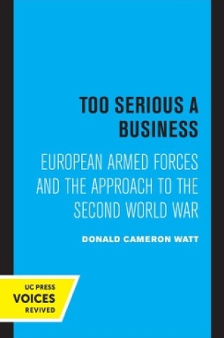 Cover of Too Serious a Business