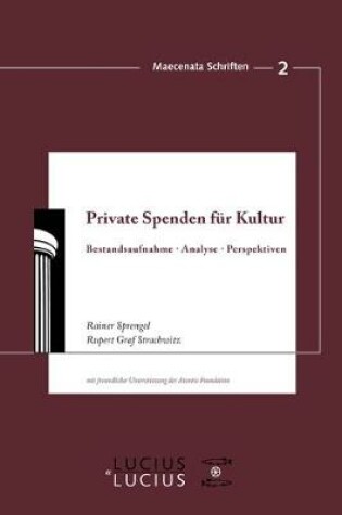 Cover of Private Spenden Für Kultur