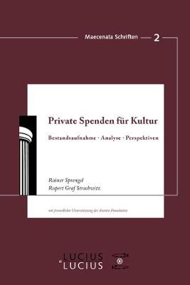 Book cover for Private Spenden Für Kultur