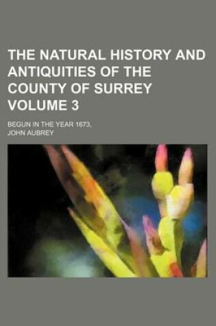 Cover of The Natural History and Antiquities of the County of Surrey Volume 3; Begun in the Year 1673,
