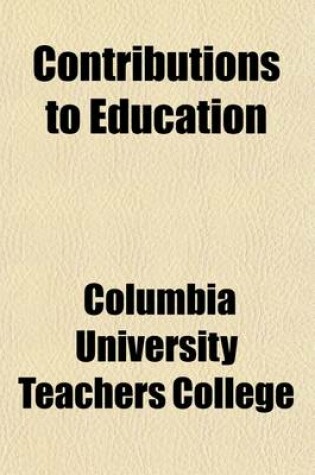 Cover of Contributions to Education (Volume 17)