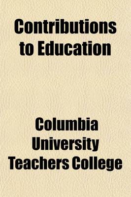 Book cover for Contributions to Education (Volume 17)