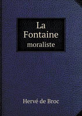 Book cover for La Fontaine moraliste