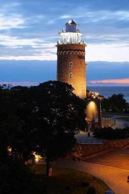 Book cover for A Lighthouse at Kolobrzegon the Baltic Sea in Poland