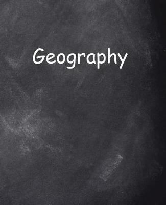 Book cover for School Composition Book Geography Chalkboard Style 200 Pages