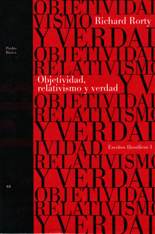 Cover of Objetividad, Relativismo y Verdad