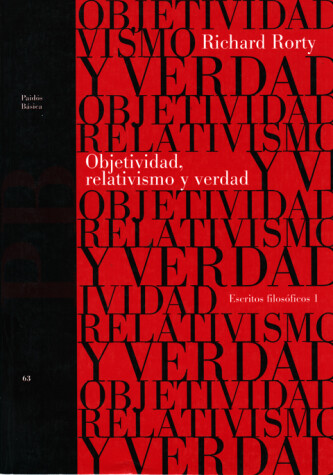 Book cover for Objetividad, Relativismo y Verdad