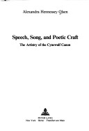 Cover of Speech, Song, and Poetic Craft