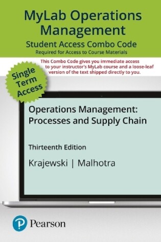 Cover of Mylab Operations Management with Pearson Etext -- Combo Access Card -- For Operations Management