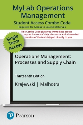 Book cover for Mylab Operations Management with Pearson Etext -- Combo Access Card -- For Operations Management