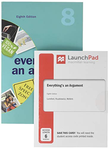 Book cover for Everything's an Argument & Launchpad for Everything's an Argument with Readings (Six Months Access)