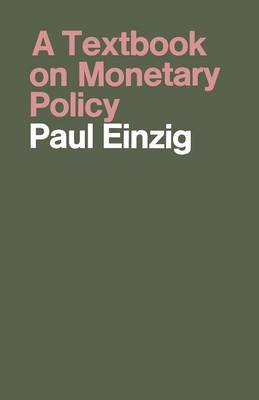 Book cover for A Textbook on Monetary Policy