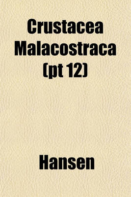 Book cover for Crustacea Malacostraca (PT 12)