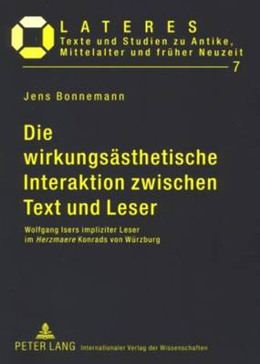 Cover of Die wirkungsaesthetische Interaktion zwischen Text und Leser