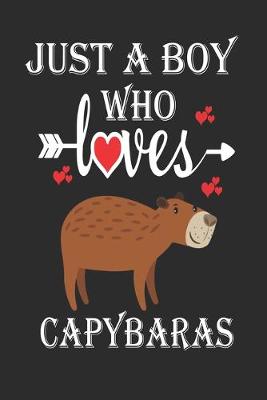 Book cover for Just a Boy Who Loves Capybaras