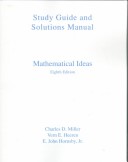 Book cover for Student Solution Manual and Study Guide for Mathematical Ideas 8e