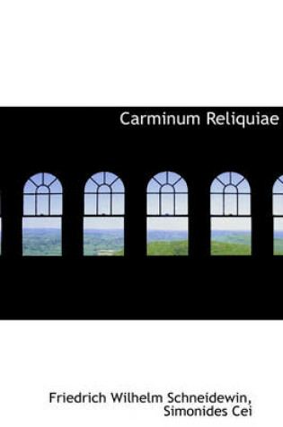Cover of Carminum Reliquiae