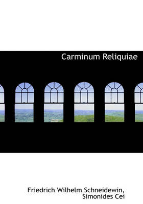 Book cover for Carminum Reliquiae