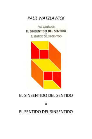 Cover of El Sinsentido del Sentido