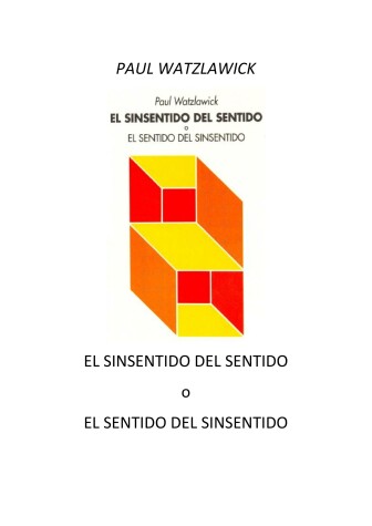 Book cover for El Sinsentido del Sentido