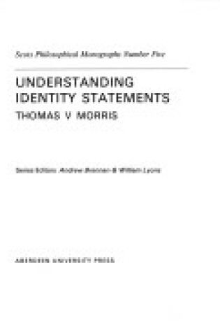 Cover of Understanding Identity Statements