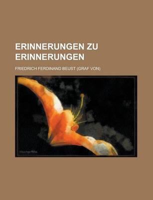 Book cover for Erinnerungen Zu Erinnerungen