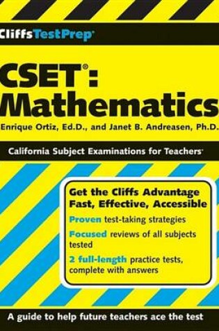 Cover of Cliffstestprep Cset: Mathematics