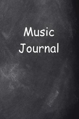 Book cover for Music Journal Chalkboard Design