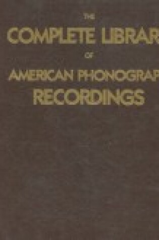 Cover of Complete Library of American Phonograph Recordings, 1959