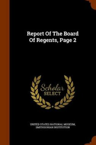 Cover of Report of the Board of Regents, Page 2