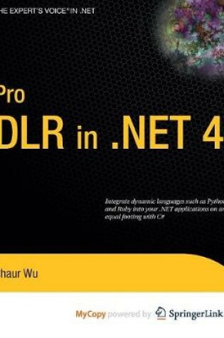 Cover of Pro Dlr in .Net 4