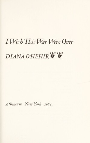 Book cover for I Wish This War Were Over