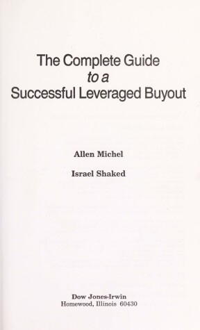 Book cover for Complete Guide to a Successful Leveraged Buyout